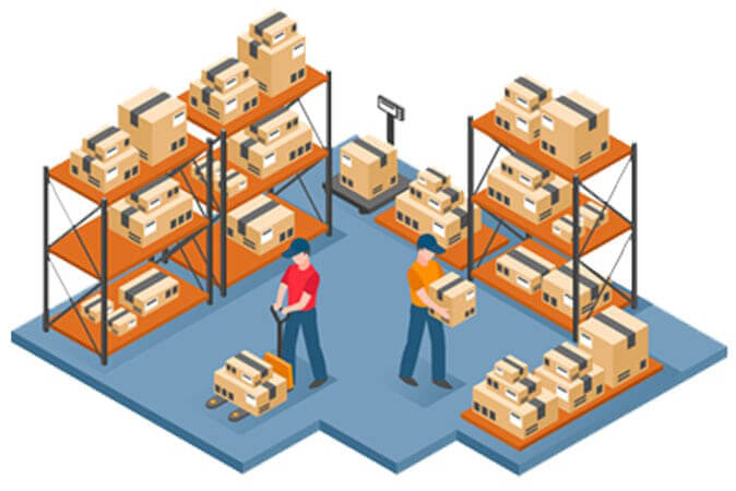 GOSHIP fulfillment center illustration