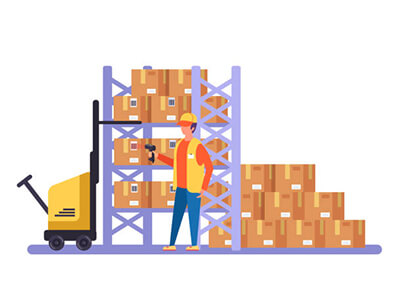 Label and storage process illustration