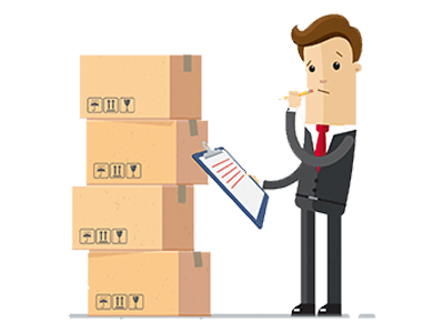 Quality and quantity check process illustration
