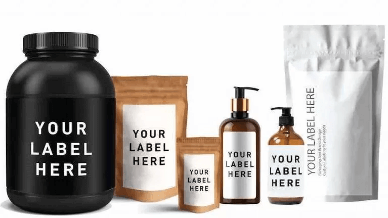 Private label dropshipping and product branding service illustration